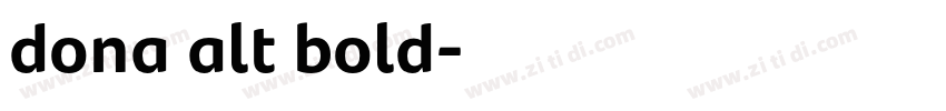 dona alt bold字体转换